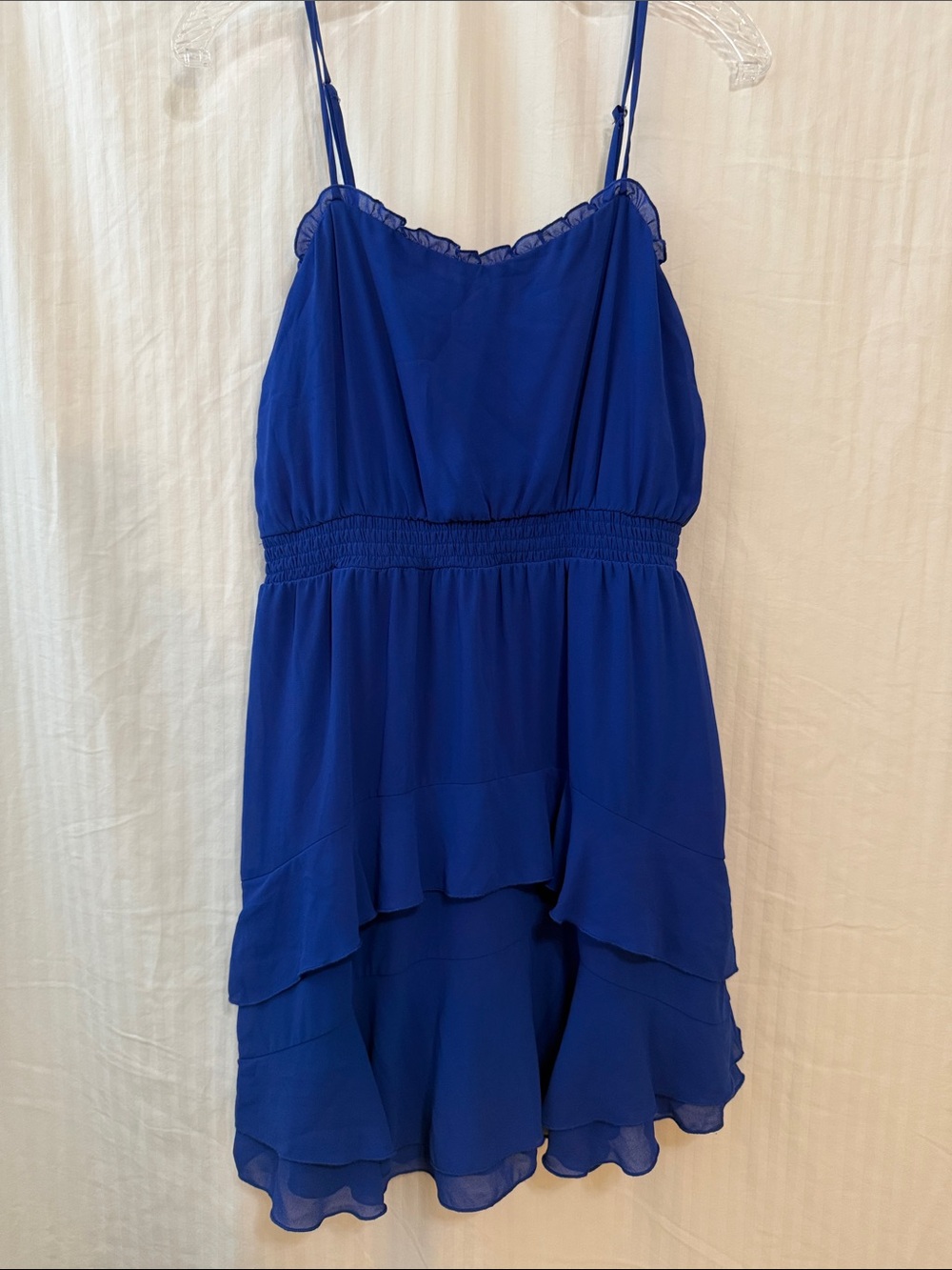 Speechless Royal Blue Ruffle Tiered Mini Dress
